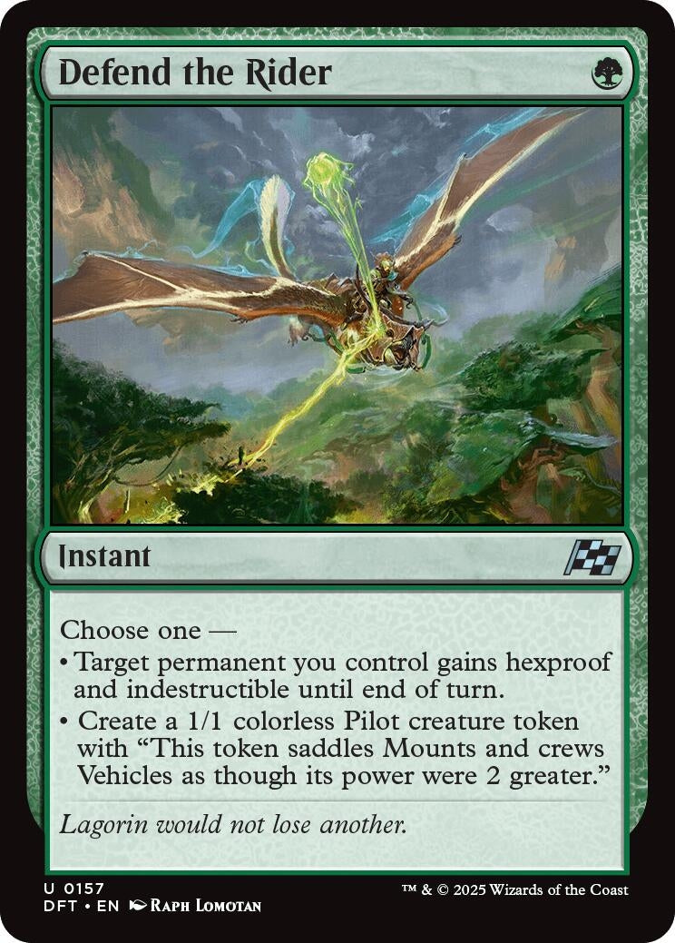 Image for Defend the Rider (157) (Aetherdrift) - Magic: The Gathering