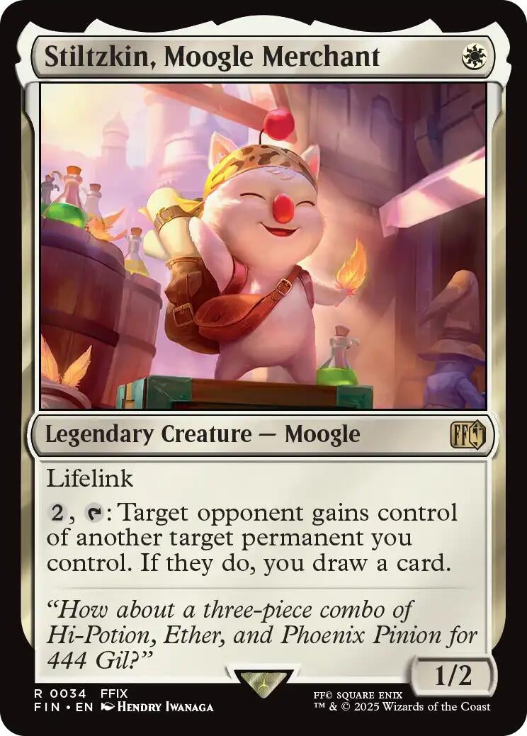 Image for Stiltzkin, Moogle Merchant (34) (FINAL FANTASY) - Magic: The Gathering