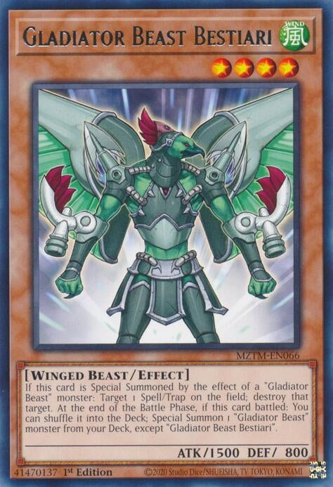 Gladiator Beast Bestiari (MZTM-EN066) (Maze of the Master)