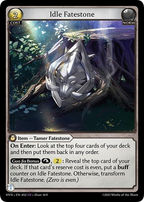 Idle Fatestone // Bolstered Boar (052) (Abyssal Heaven)