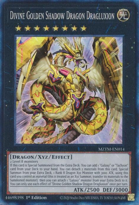 Divine Golden Shadow Dragon Dragluxion (CR) (MZTM-EN014) (Maze of the Master)