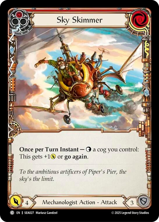 Image for Sky Skimmer (Red) (SEA027) (High Seas) - Flesh and Blood TCG
