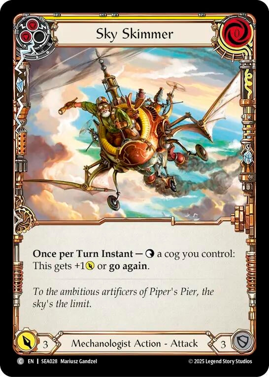 Image for Sky Skimmer (Yellow) (SEA028) (High Seas) - Flesh and Blood TCG