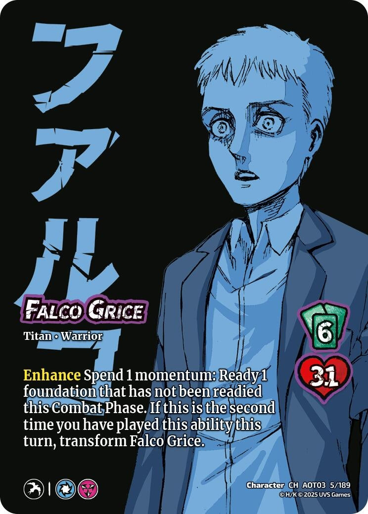 Falco Grice // Jaw Titan, Flying Form (5/189) (Attack on Titan: Apocalypse)