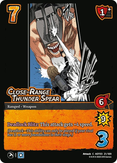 Close-Range Thunder Spear (21/189) (Attack on Titan: Apocalypse)