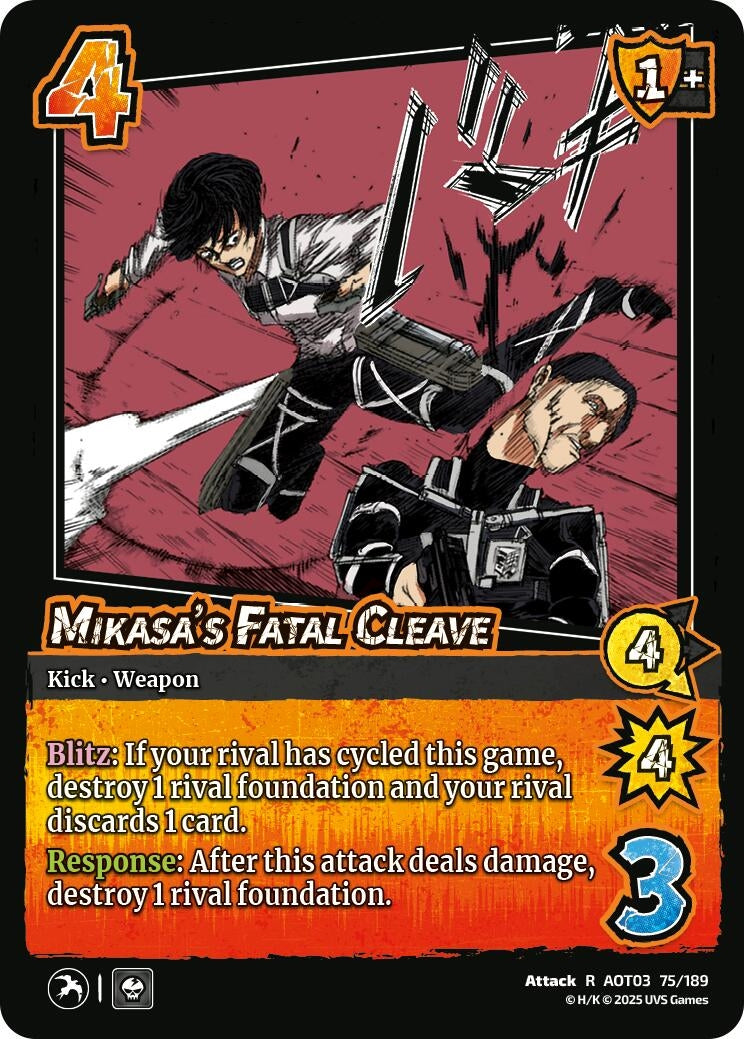 Mikasa's Fatal Cleave (75/189) (Attack on Titan: Apocalypse)