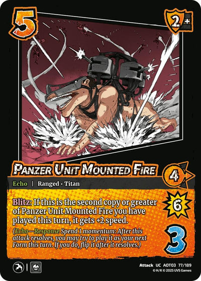 Panzer Unit Mounted Fire (77/189) (Attack on Titan: Apocalypse)