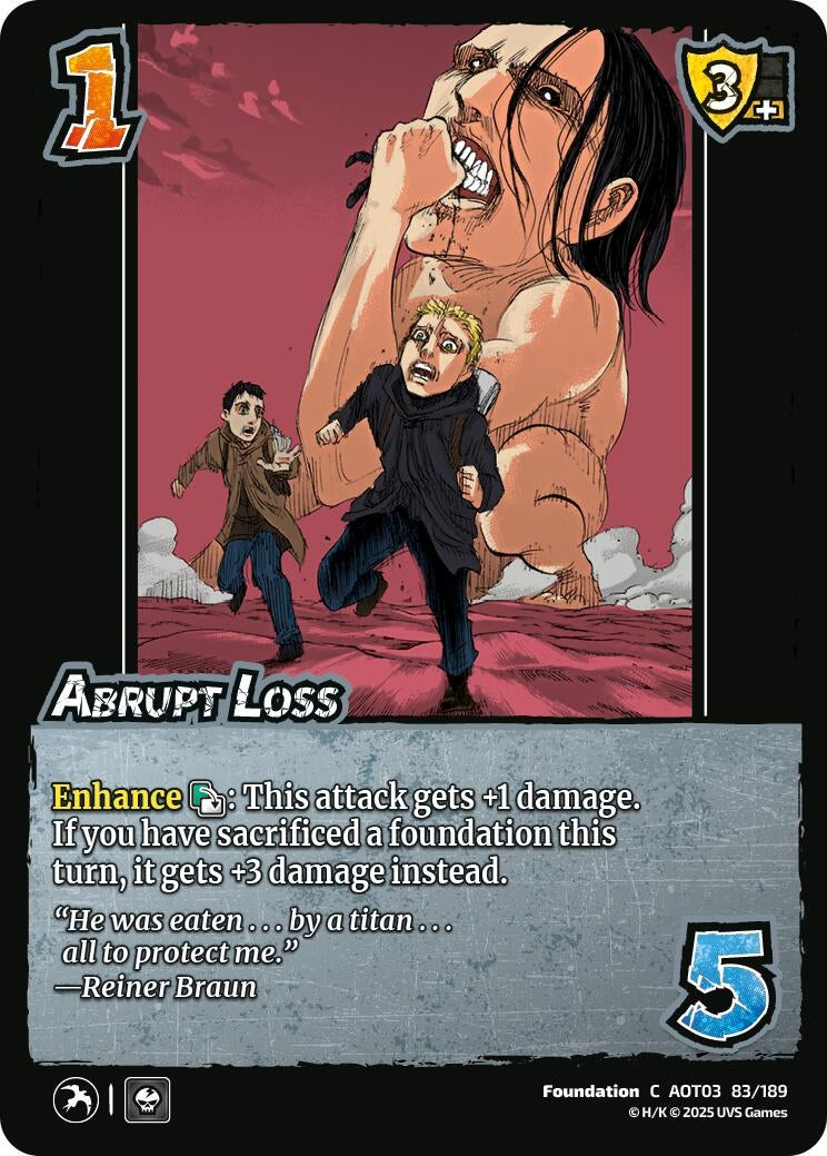 Abrupt Loss (83/189) (Attack on Titan: Apocalypse)