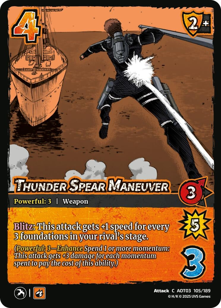 Thunder Spear Maneuver (105/189) (Attack on Titan: Apocalypse)