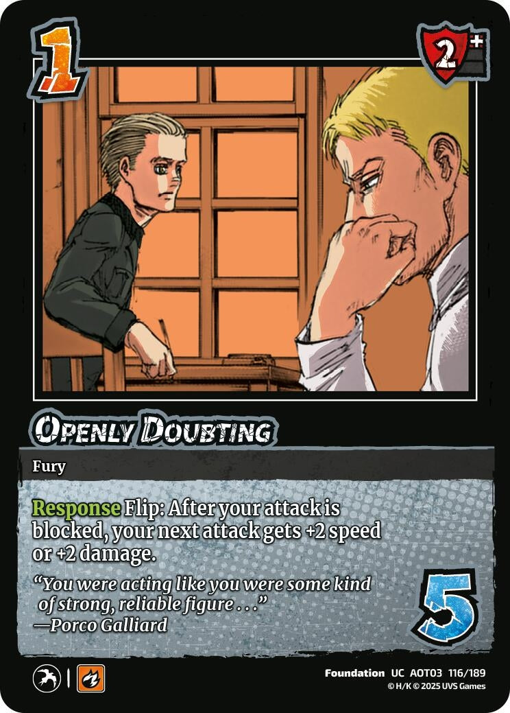 Openly Doubting (116/189) (Attack on Titan: Apocalypse)