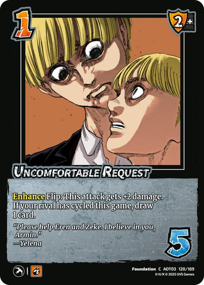Uncomfortable Request (120/189) (Attack on Titan: Apocalypse)