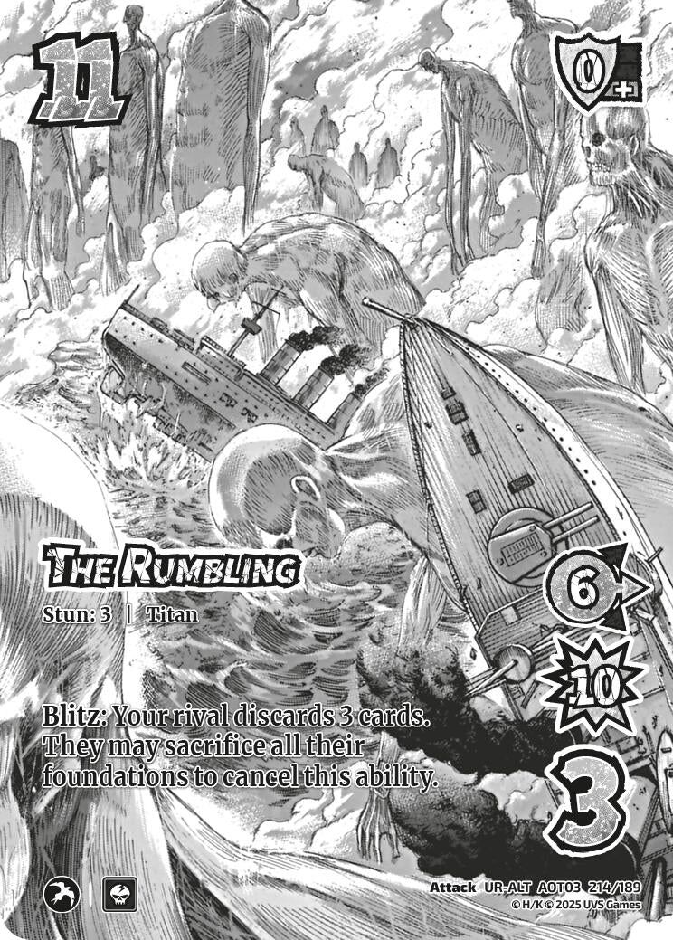 The Rumbling (Alternate Art) (214/189) (Attack on Titan: Apocalypse)