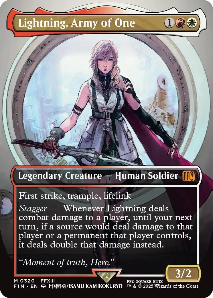 Image for Lightning, Army of One (0320) (Borderless) (320) (FINAL FANTASY) - Magic: The Gathering