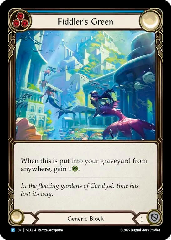 Image for Fiddler's Green (Blue) (SEA214) (High Seas) - Flesh and Blood TCG