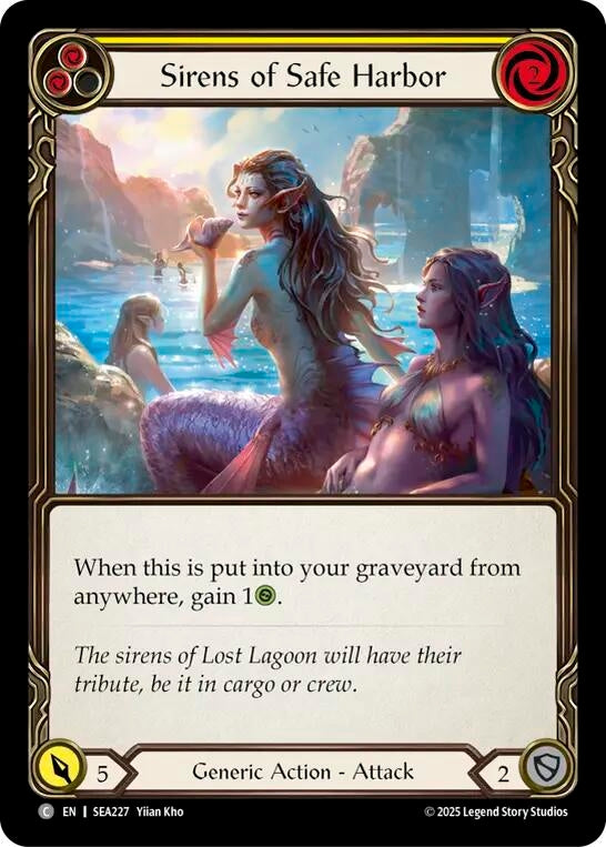 Image for Sirens of Safe Harbor (Yellow) (SEA227) (High Seas) - Flesh and Blood TCG