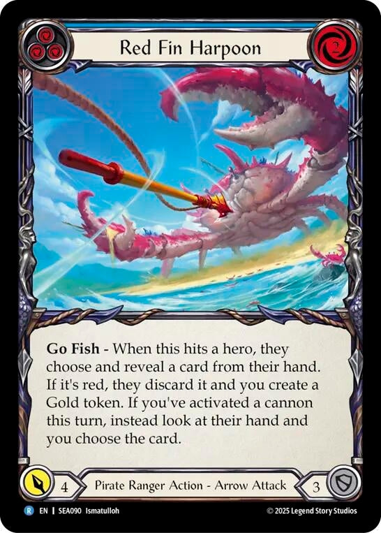 Image for Red Fin Harpoon (SEA090) (High Seas) - Flesh and Blood TCG