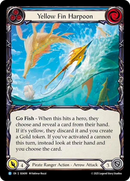 Image for Yellow Fin Harpoon (SEA091) (High Seas) - Flesh and Blood TCG