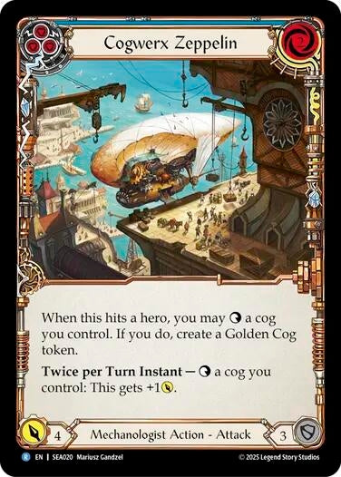 Image for Cogwerx Zeppelin (Blue) (SEA020) (High Seas) - Flesh and Blood TCG