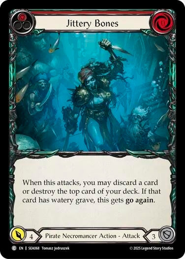 Image for Jittery Bones (Red) (SEA068) (High Seas) - Flesh and Blood TCG