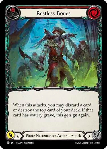 Image for Restless Bones (Red) (SEA071) (High Seas) - Flesh and Blood TCG
