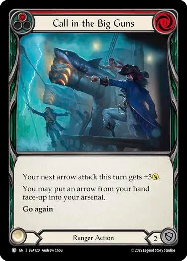 Image for Call in the Big Guns (Red) (SEA120) (High Seas) - Flesh and Blood TCG