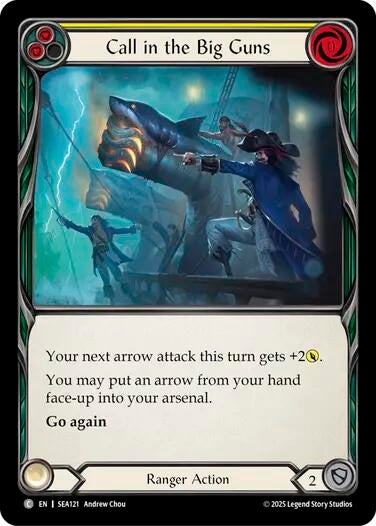 Image for Call in the Big Guns (Yellow) (SEA121) (High Seas) - Flesh and Blood TCG