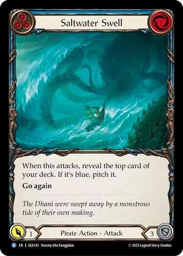 Image for Saltwater Swell (Blue) (SEA143) (High Seas) - Flesh and Blood TCG