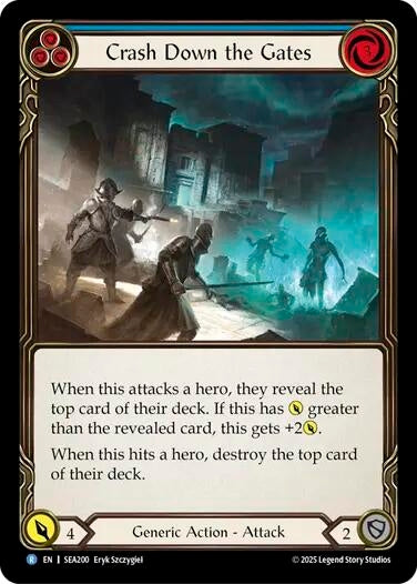 Image for Crash Down the Gates (Blue) (SEA200) (High Seas) - Flesh and Blood TCG