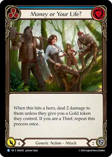 Image for Money or Your Life? (Blue) (SEA205) (High Seas) - Flesh and Blood TCG
