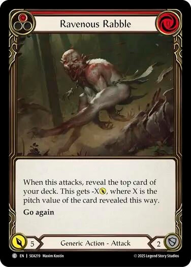 Image for Ravenous Rabble (Red) (SEA219) (High Seas) - Flesh and Blood TCG
