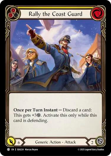 Image for Rally the Coast Guard (Yellow) (SEA224) (High Seas) - Flesh and Blood TCG