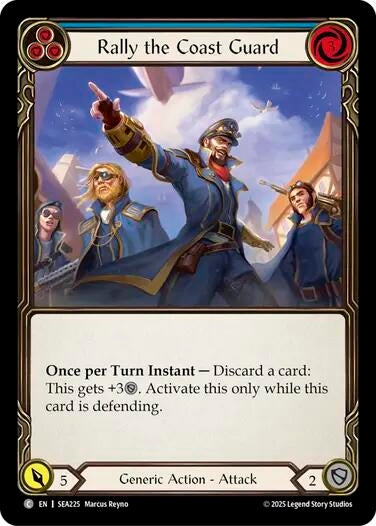Image for Rally the Coast Guard (Blue) (SEA225) (High Seas) - Flesh and Blood TCG