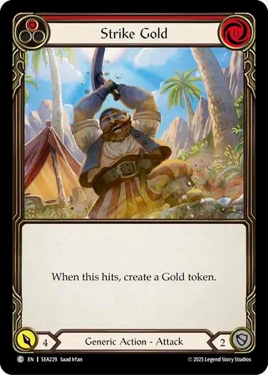 Image for Strike Gold (Red) (SEA229) (High Seas) - Flesh and Blood TCG