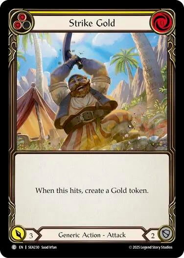 Image for Strike Gold (Yellow) (SEA230) (High Seas) - Flesh and Blood TCG