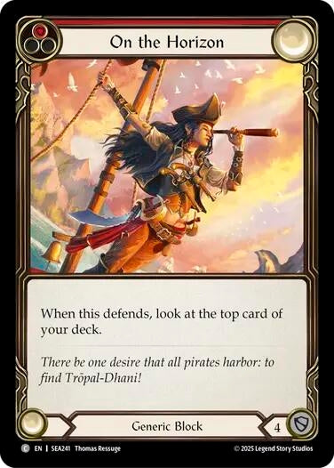 Image for On the Horizon (Red) (SEA241) (High Seas) - Flesh and Blood TCG