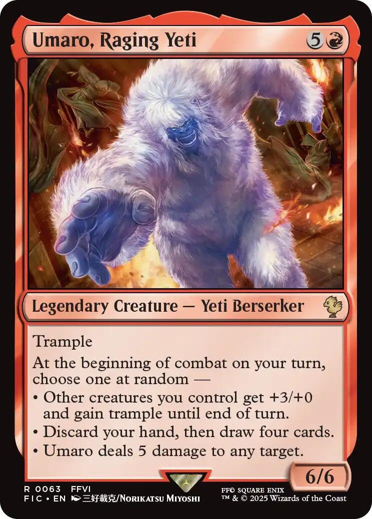 Umaro, Raging Yeti (Surge Foil) (63) (Commander: FINAL FANTASY)