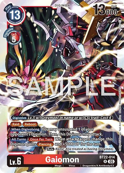 Gaiomon (BT22-014 R) (Cyber Eden)