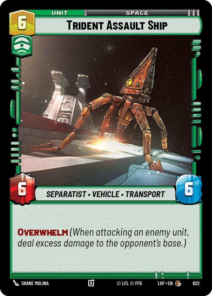 Image for Trident Assault Ship (Foil) (622) (Legends of the Force) - Star Wars: Unlimited
