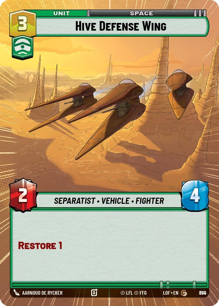 Image for Hive Defense Wing (Hyperspace Foil) (850) (Legends of the Force) - Star Wars: Unlimited