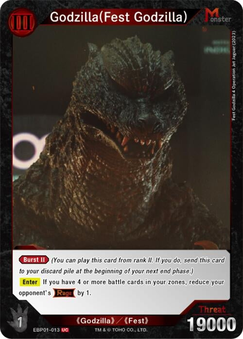 Image for Godzilla (Fest Godzilla) (EBP01-013) (EBP01-013) (Booster Set 1: Godzilla VS. Godzilla) - Godzilla Card Game