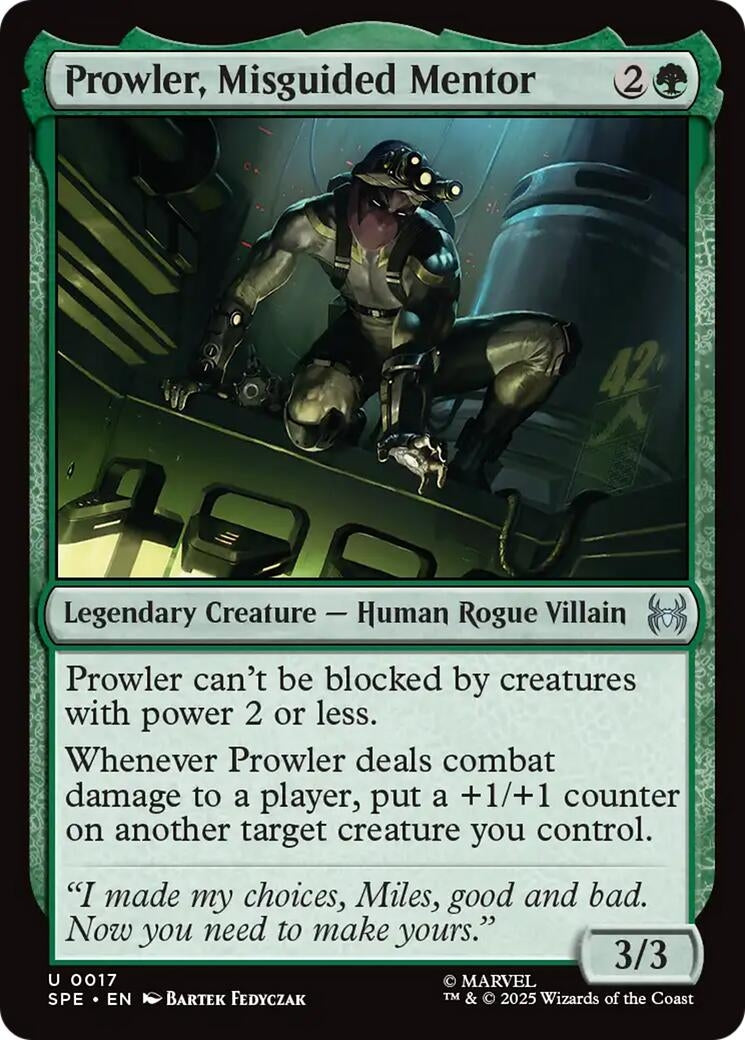 Image for Prowler, Misguided Mentor (17) (Marvel's Spider-Man: Eternal-Legal) - Magic: The Gathering