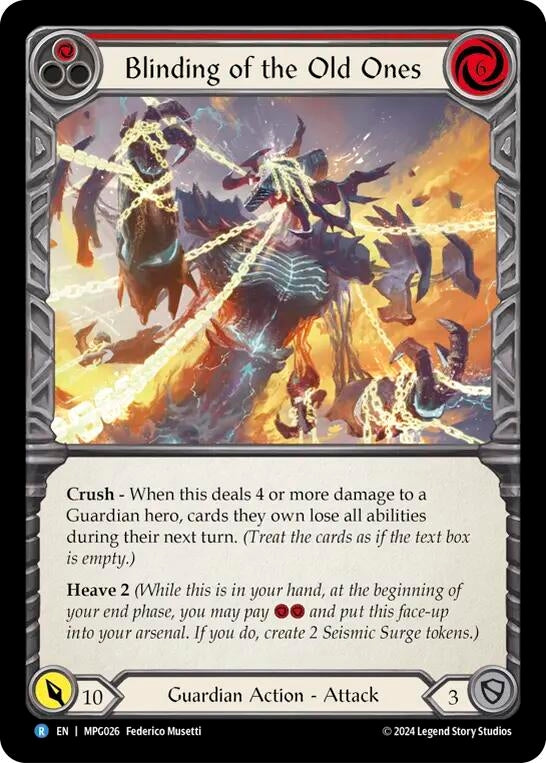 Image for Blinding of the Old Ones (MPG026) (Mastery Pack Guardian) - Flesh and Blood TCG