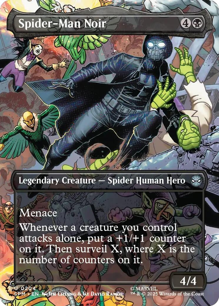 Image for Spider-Man Noir (Borderless) (204) (Marvel's Spider-Man) - Magic: The Gathering
