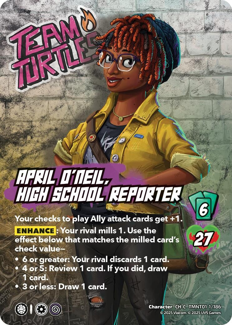 April O'Neil, High School Reporter (TMNT01 1/186) (Teenage Mutant Ninja Turtles)