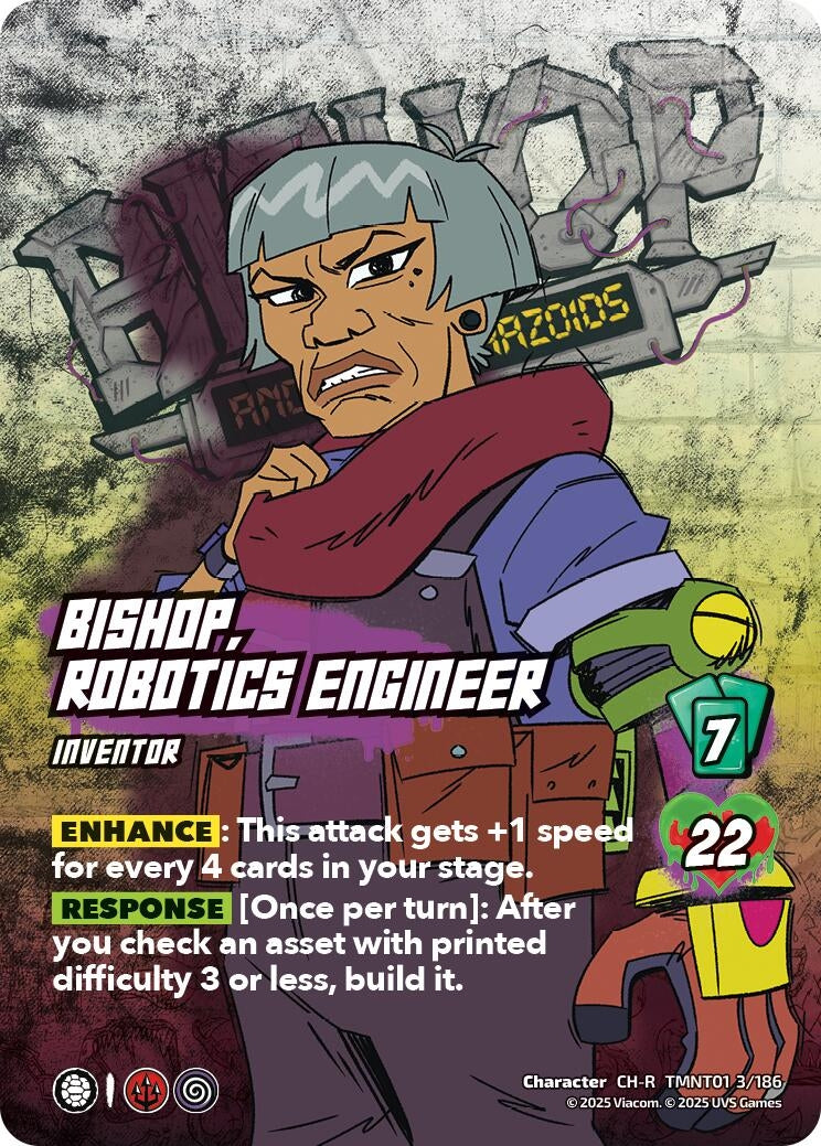 Bishop, Robotics Engineer (TMNT01 3/186) (Teenage Mutant Ninja Turtles)