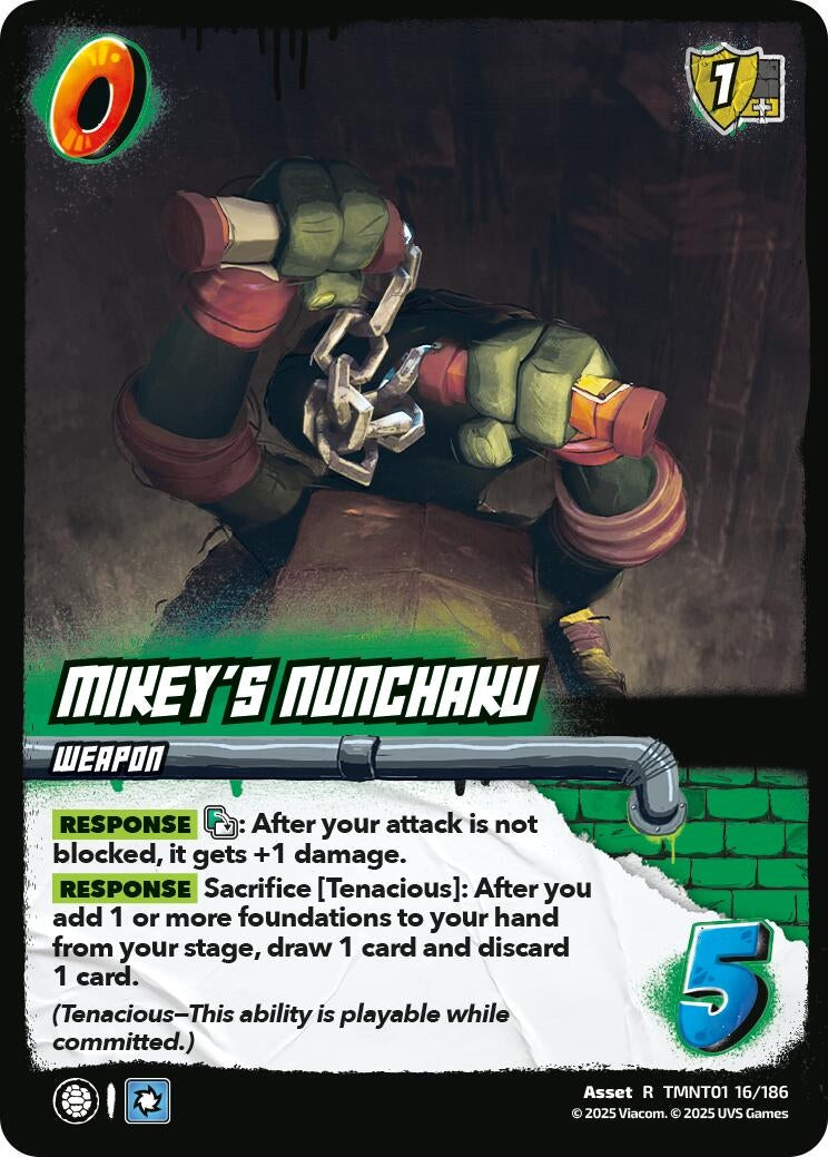 Mikey's Nunchaku (TMNT01 16/186) (Teenage Mutant Ninja Turtles)