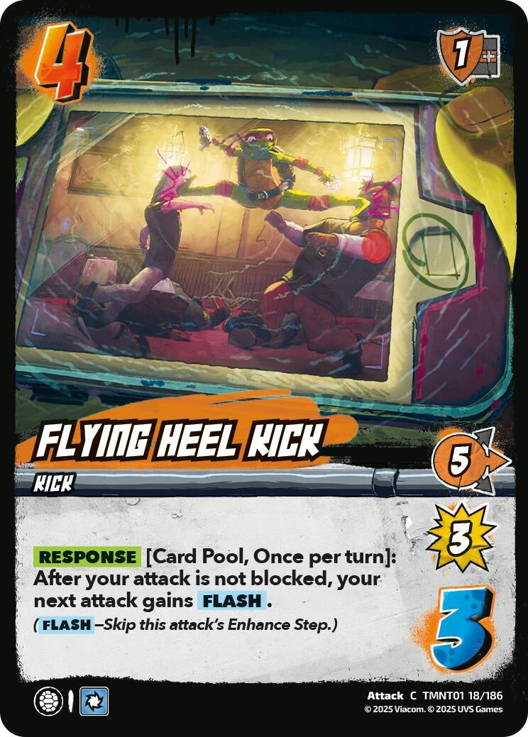Flying Heel Kick (TMNT01 18/186) (Teenage Mutant Ninja Turtles)