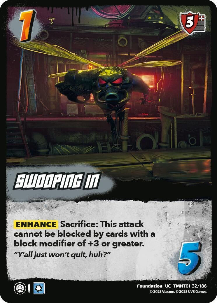 Swooping In (TMNT01 32/186) (Teenage Mutant Ninja Turtles)
