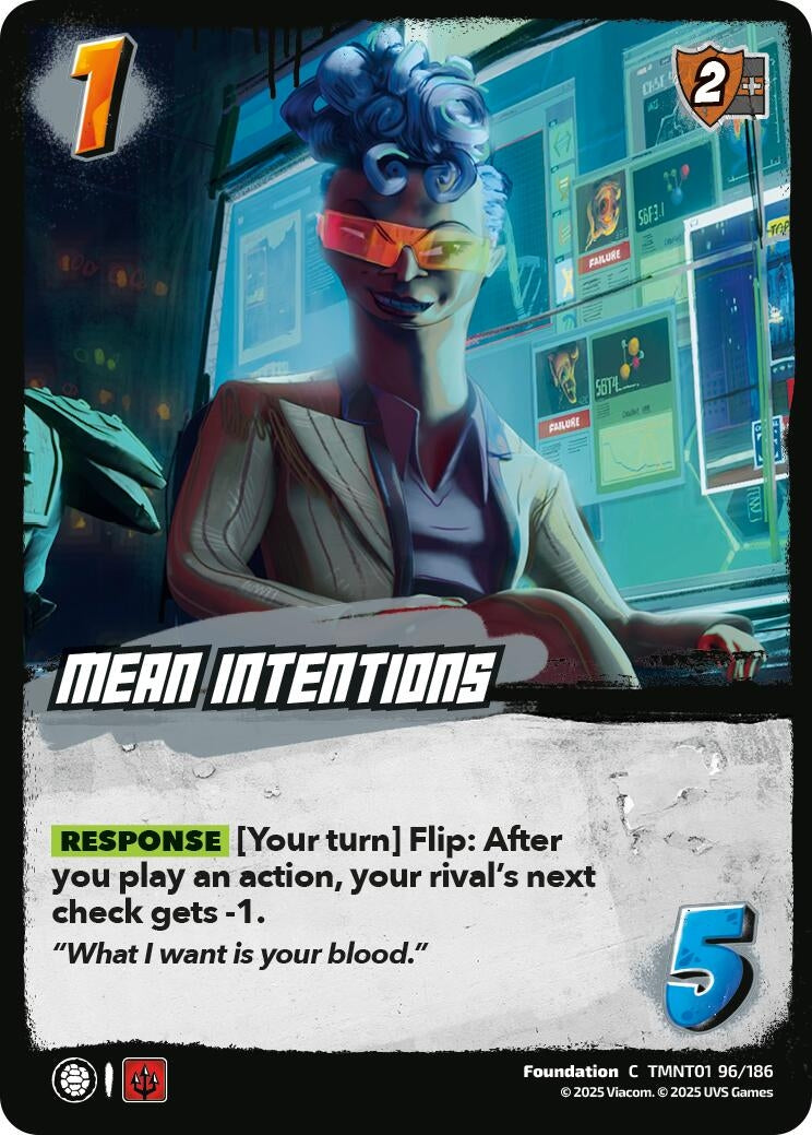 Mean Intentions (TMNT01 96/186) (Teenage Mutant Ninja Turtles)
