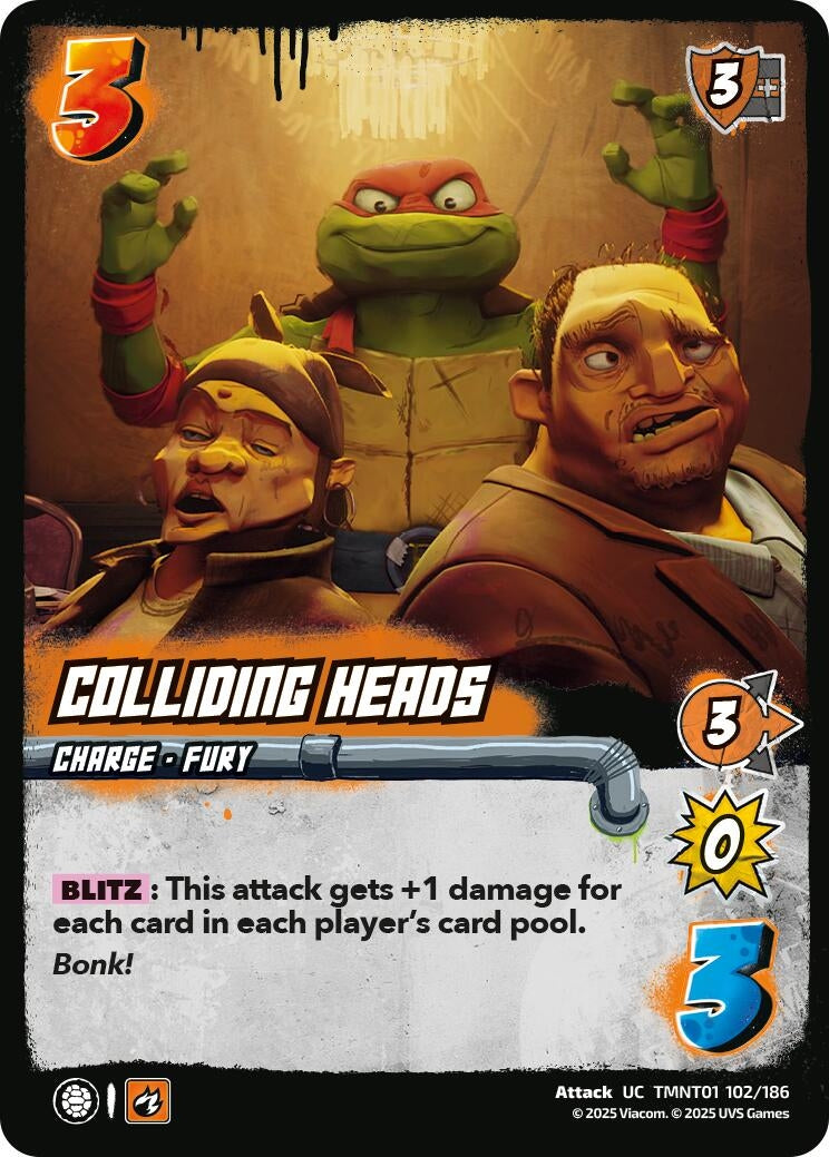 Colliding Heads (TMNT01 102/186) (Teenage Mutant Ninja Turtles)